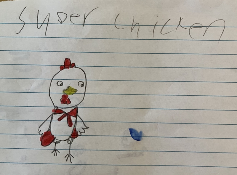 drawing of Super Chicken